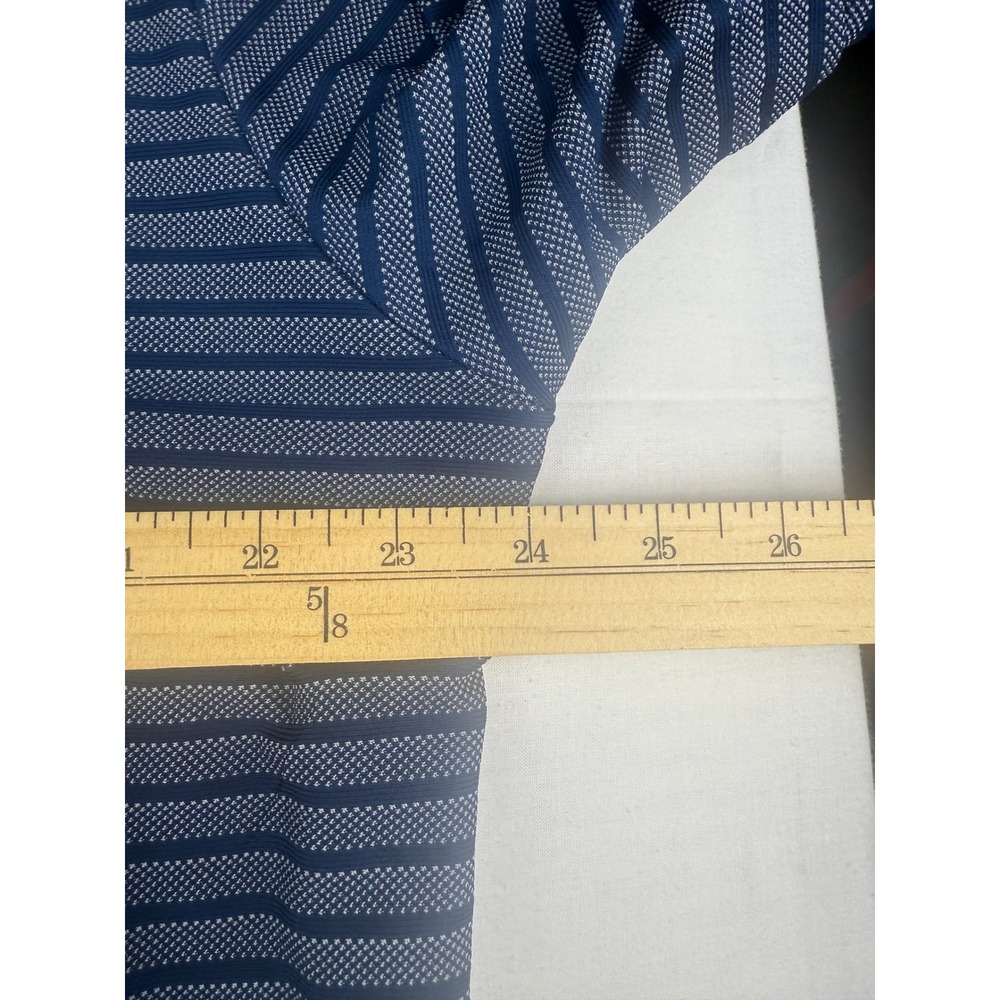 CSA Seattle Mariners Polo XL Blue Striped Short Sleeve MLB Baseball Shirt - Picture 3 of 5